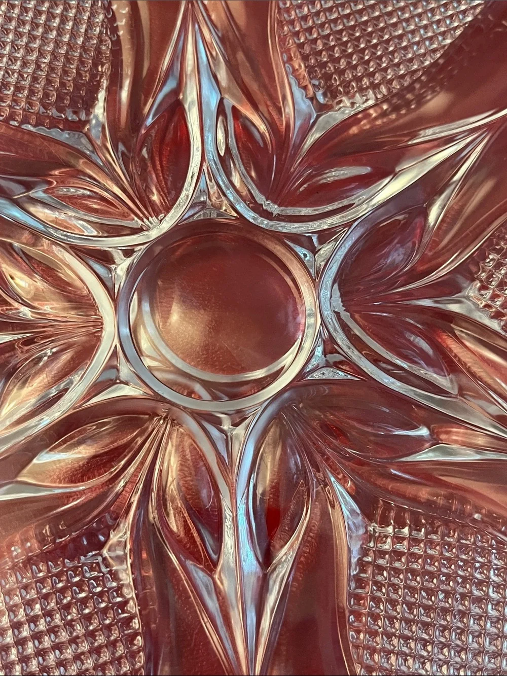 Vtg. Cristal d' Arques Royale Glass Salad Dessert Plates 7.5 set of 2